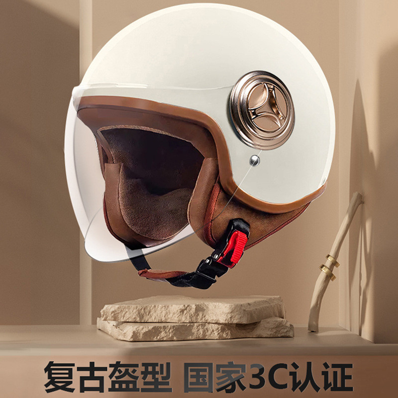 Capacete de veículo elétrico transfronteiriço, masculino, feminino, quatro estações, Universal, inverno, motocicleta, re