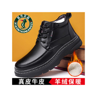 Oren pica-pau sapatos masculinos inverno couro genuíno quente de alta qualidade sapatos casuais de algodão forro de lã b