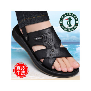 Oren Woodpecker Sandálias Masculinas Novo Estilo Verão Praia Sapatos Masculinos De Couro Exterior Desgaste Antiderrapant