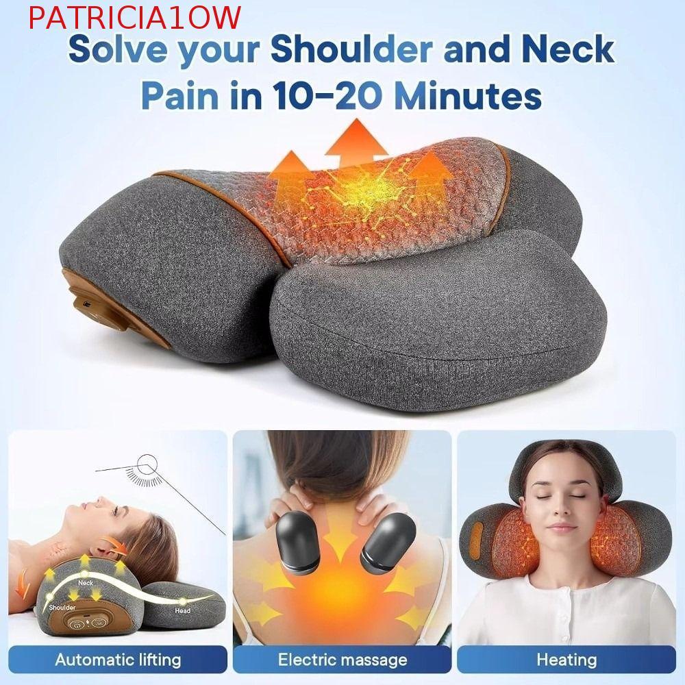 PATRICIA1OW Travesseiro Massageador De Pescoço , Almofada De Massagem Cervical Ajustável Para Vibratória , Luz Vermelha