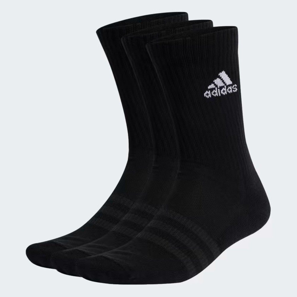 Meias Adidas Crew KIT c/3 Pares Preta Oficial + NF