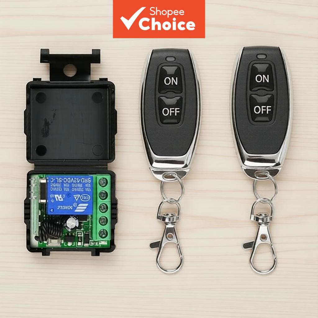 Interruptor de Controle Remoto Sem Fio RF 433Mhz 12V Relé CH Módulo Receptor Para LED Fechadura de Porta Trava