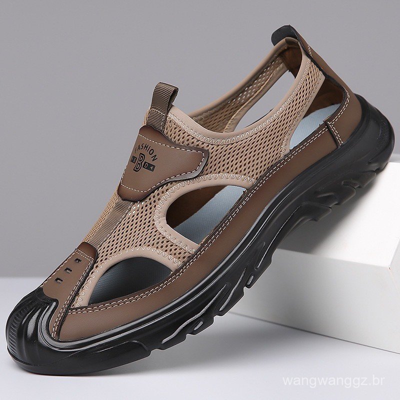 Sandália Masculina Confortável . De Borracha Sola Antiderrapante Franciscana