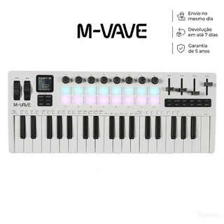 M-VAVE SMK-37 Pro Novo teclado MIDI sem fios Estação de trabalho sintetizador tudo-em-um | 37 teclas sensíveis 16 pads