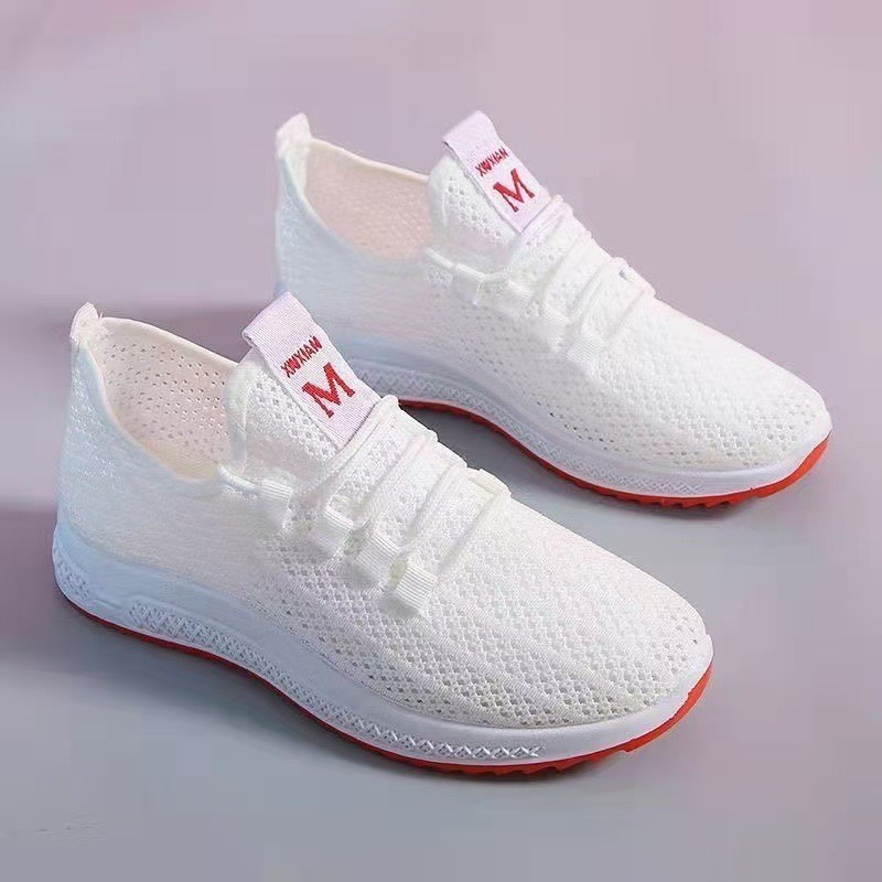 Verão sapatos brancos tênis de malha feminina sapatos femininos enfermeira sapatos femininos casa verão Net sapatos femi
