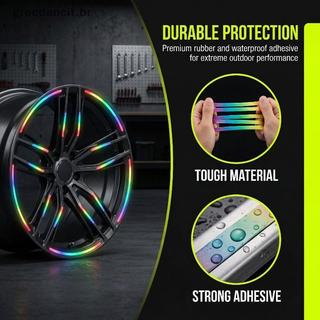 MA 20 Pcs Tiras Refletivas Para Rodas De Motocicleta De Carro Visibilidade Noturna Stiers Fita De Aro De Segurança À Pro