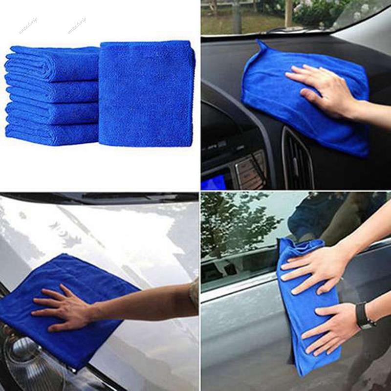 20 Peças Toalha De Microfibra Absorvente Carro Casa Cozinha Lavagem Pano De Limpo Azul