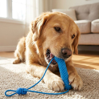 Vara De Dentição De Cachorro , Com Corda , Brinquedo De Limpeza De Dentes De Animais De Estimação Resistente À Mastigaçã