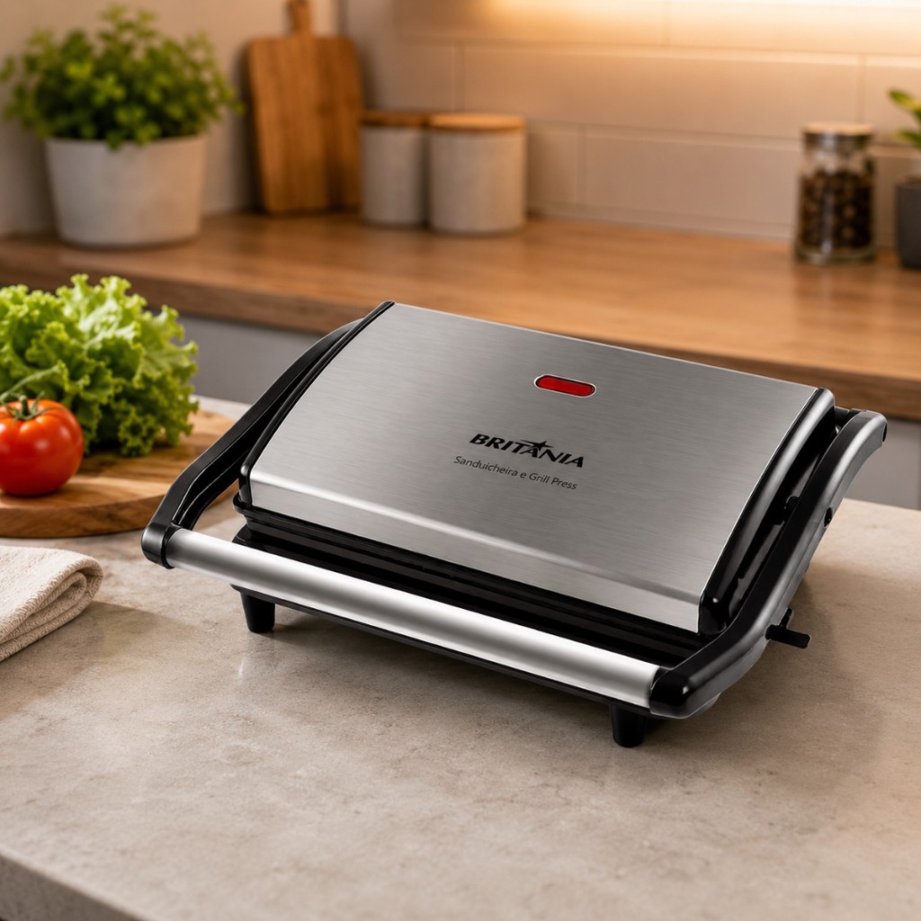  Sanduicheira Britânia Grill BGR27I 850W 127V