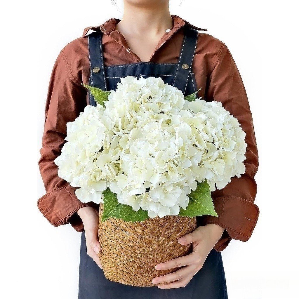 5 Buquês De Flores Artificiais De Hortênsia Grande Para Decoração De Casamento Em Casa