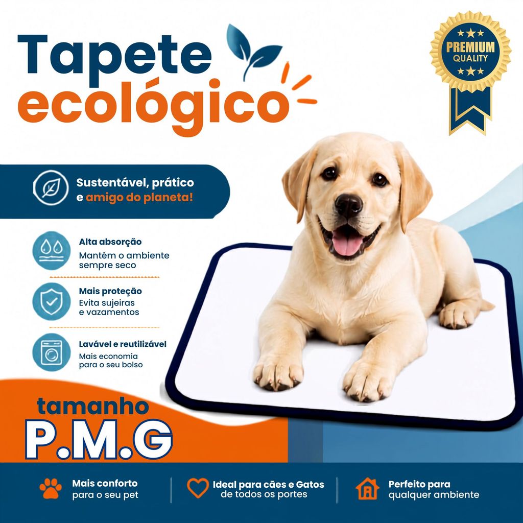 Kit 5/4/3/2/1 Tapetes Higiênico Reutilizável Lavável P M G Para Pet Dog Gato Xixi Educador