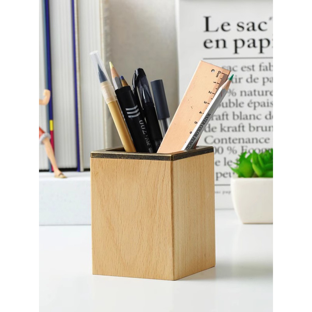 Porta-canetas para estudantes do ensino fundamental do ensino médio, presentes, caixa de armazenamento de mesa, material