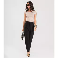 Blusa Feminina Com Franzido Dianna Chocolate