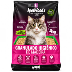 Granulado Higiênico de Madeira para Gatos 2/4/10/20kg - Absorve 5x Mais, Elimina Odores, 100% Natural