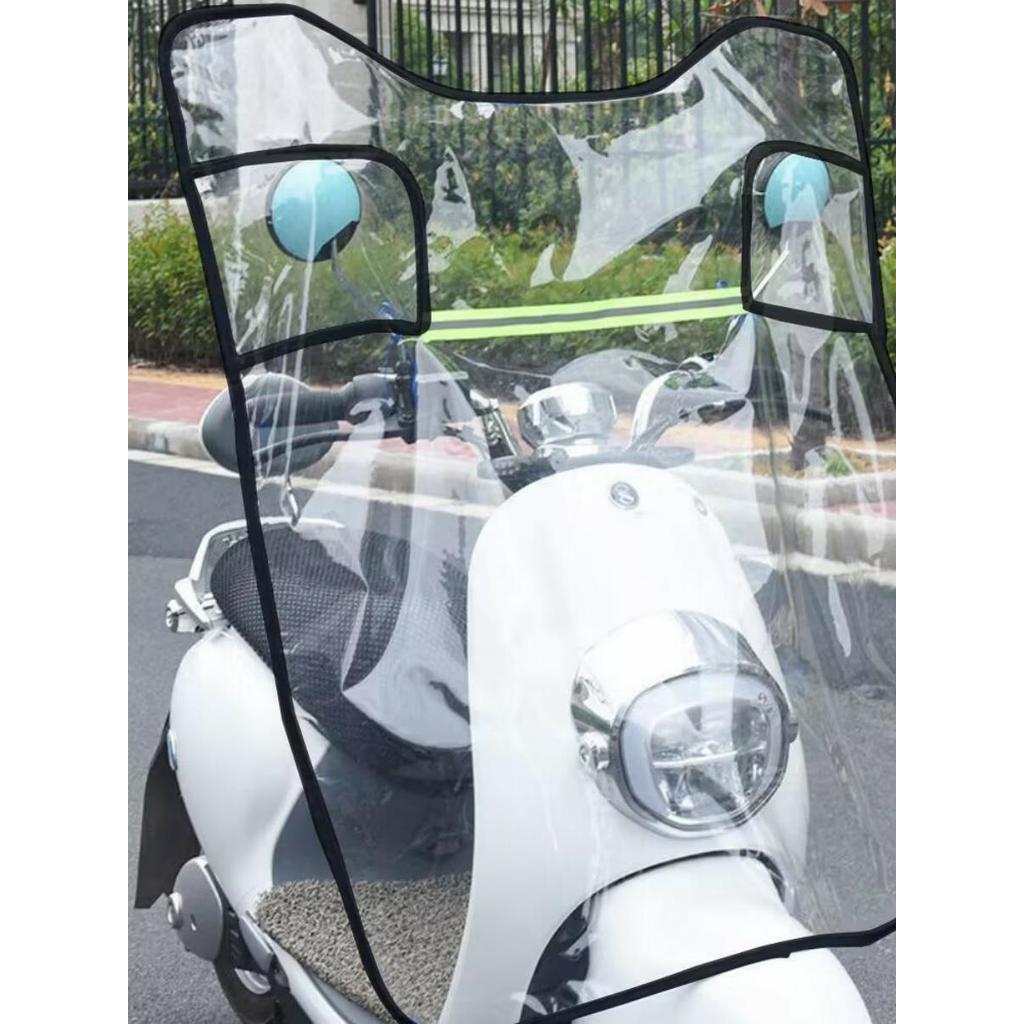 Motocicleta elétrica à prova de chuva transparente pára-brisa dianteiro pvc capa de borracha bateria carro triciclo Extr