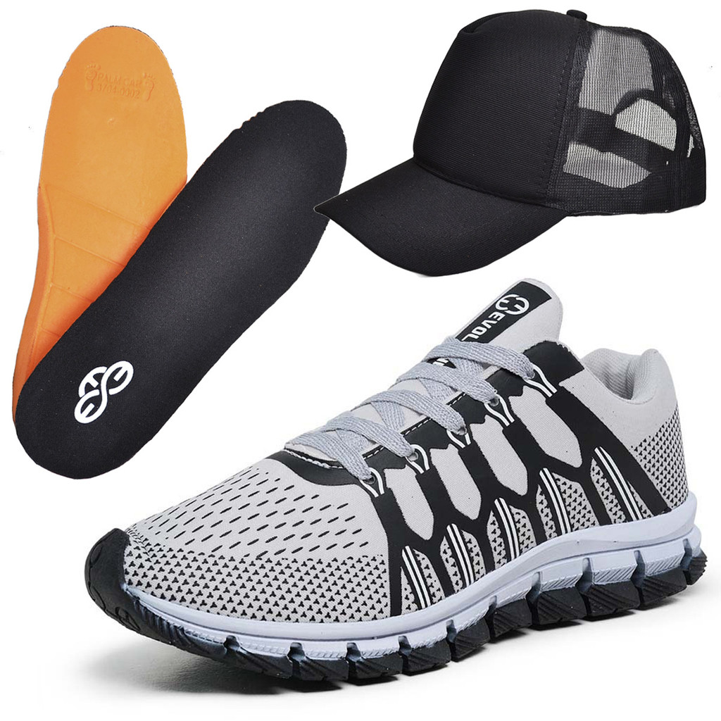 Tênis Esportivo Academia Masculino Palmilha Gel + Boné Confortável Oferta Exclusiva
