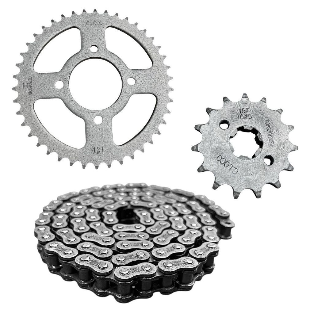 Kit Transmissão Relação P/Moto Gsr 150i 2011 Até 2016 Aço 1045