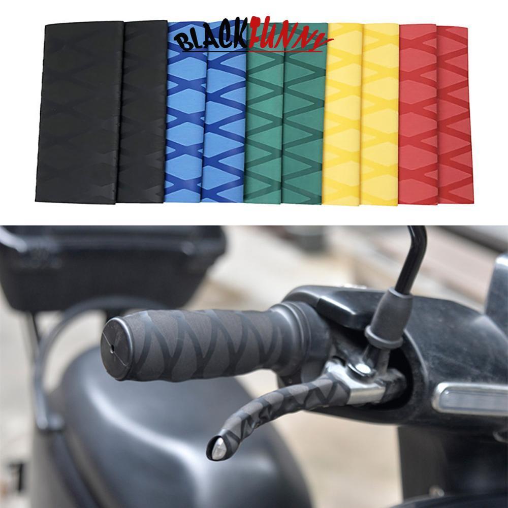BLACKFUNNY 1 Par De Borracha Universal Para Motocicleta , Capa Termorretrátil Antiderrapante Guidão Protetora De Alavanc