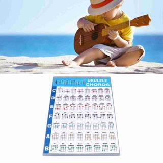 Guia de pôster profissional da folha de acordes Mingzhe Ukulele para iniciantes (grande)