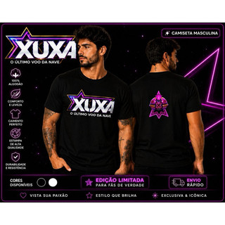 [Camiseta Premium em Algodão Puro]LA  Camiseta Xuxa O Último Voo da Nave | Show 2026 | Fã | Unissex | Algodão