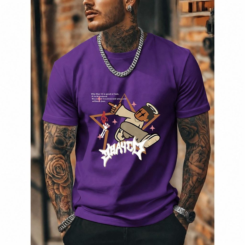 [Premium Algodão Puro]TAC Camiseta Oversized Streetwear Masculina e Feminina, Estampa Hip - Hop, Casual, 100% Algodão, I