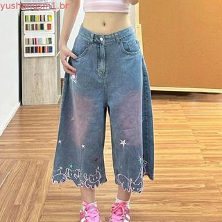 KUNOISE Novos shorts Jeans , Marca Moderna Americana , Sensação Sofisticada , Desenho Japonês , Estilo Neutro