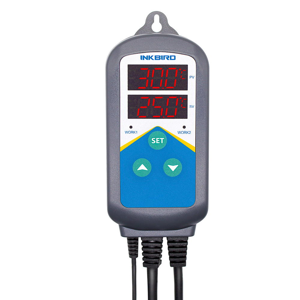 Controlador De Temperatura Inkbird ITC-306T – Termostato De Aquecimento Duplo Com Períodos Diurnos/Noturnos (LCD) Para R
