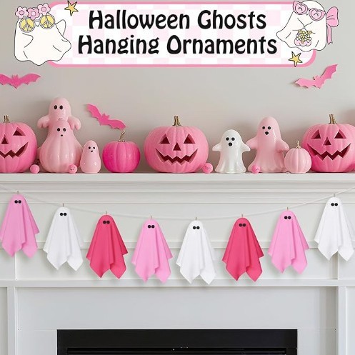 Cross-Border 2026 Halloween 16 peças fantasma pendurado ornamentos festa abóbora novo estilo fantasma bonito decoração d