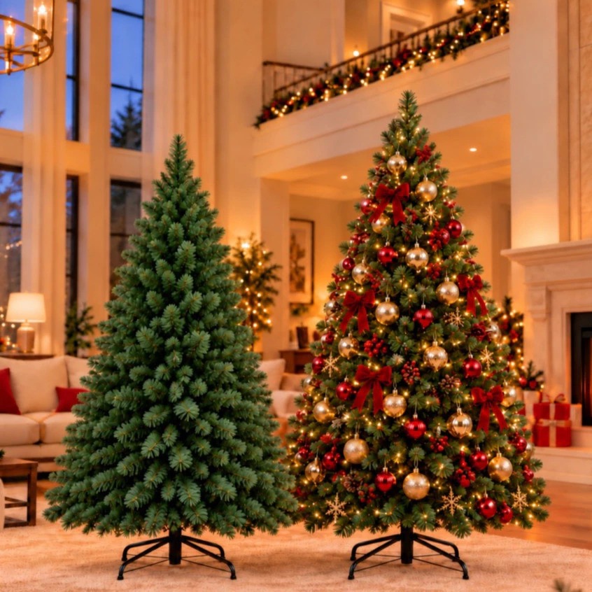 Árvore de Natal Luxo 1,50 1,80 2,10m Decoração Natalina Pinheiro Tradicional — imagem 1