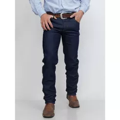 Calça Country Masculina Jeans Rodeio Com Elastano Reforçada Azul Tamanhos 36 ao 48