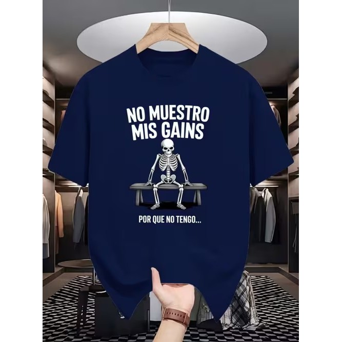 Camiseta Manga Curta Estampada Esqueleto Divertida Confortável Linda Moderna Premium Estilosa Moda Casual Tendência