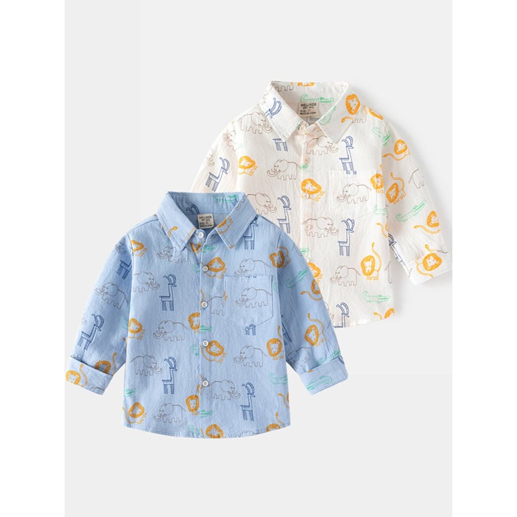 Meninos camisa de manga comprida primavera estilo ocidental crianças camisa de algodão puro primavera outono 2026 novo e