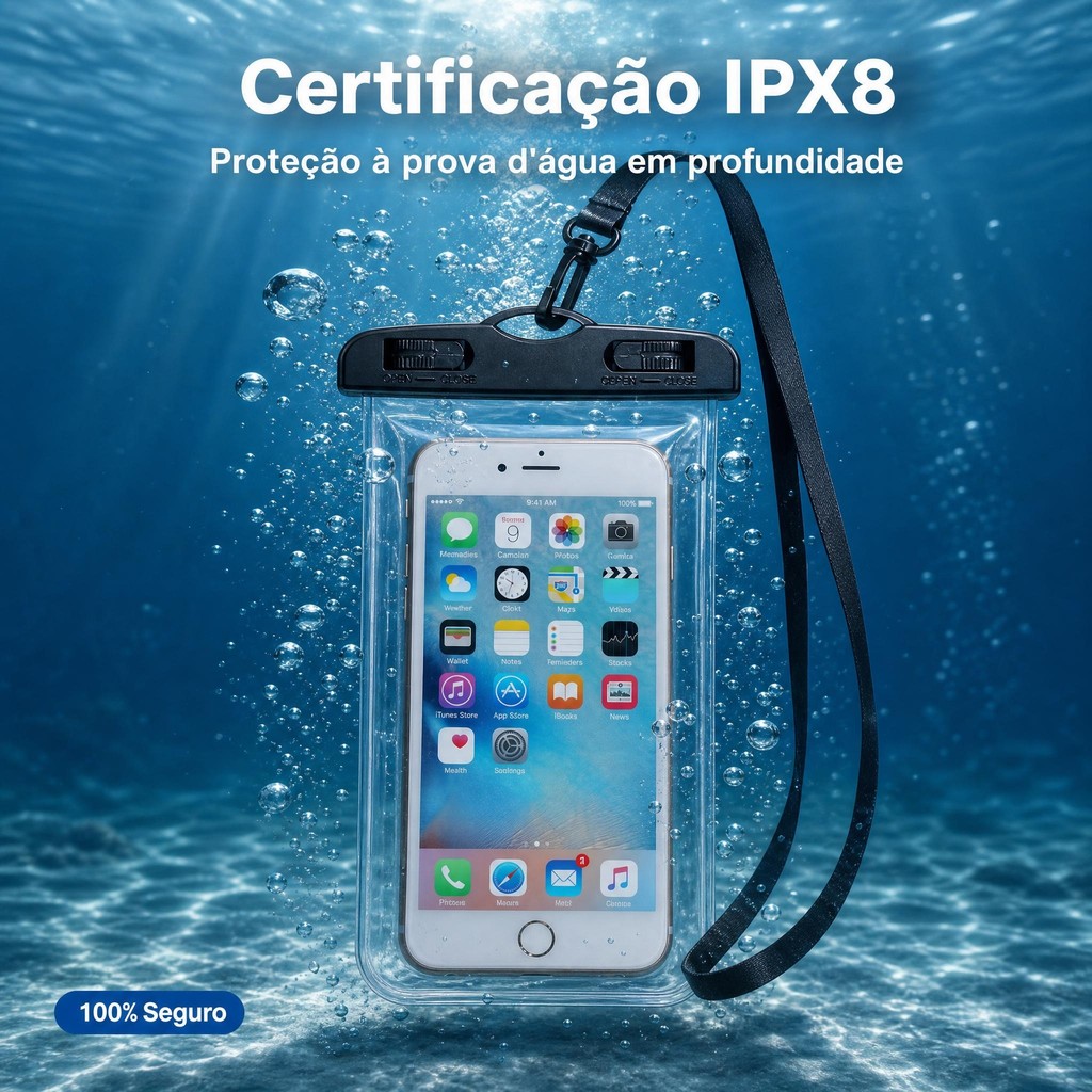 Kit 30 Capa Bolsa A Prova Dágua Impermeável Universal Para Celular Chuva