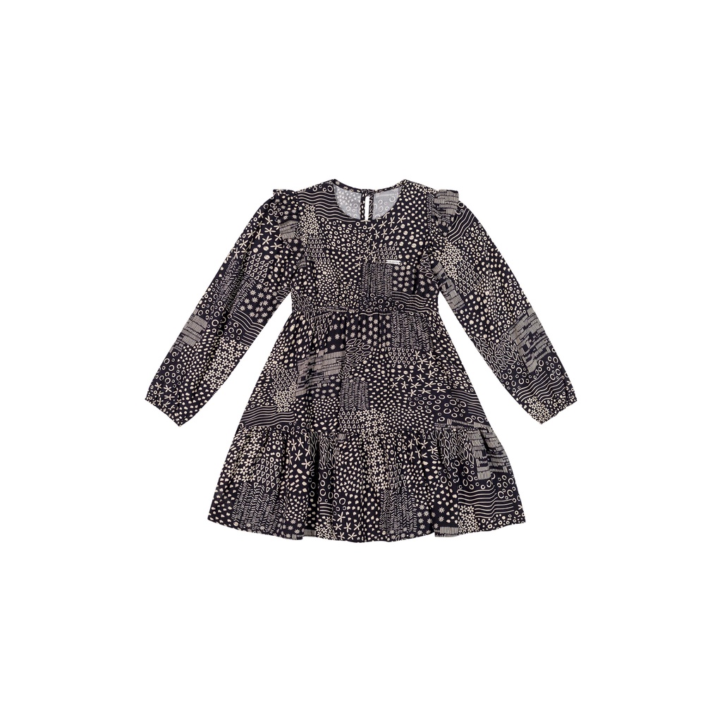 Vestido Infantil Menina Babados Colorittá Preto · foto 2
