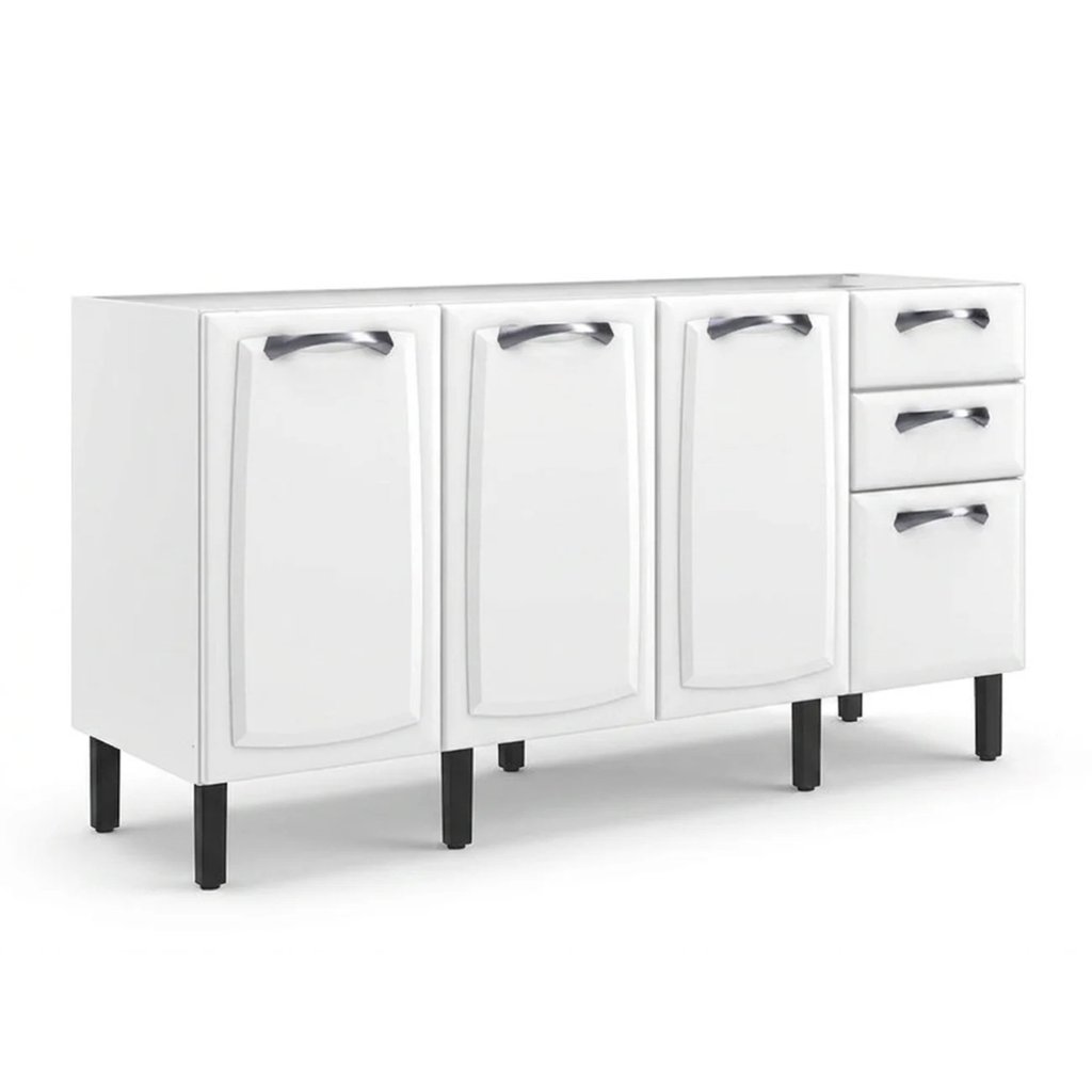 Balcão de Cozinha em Aço 4 Portas 2 Gavetas 160cm sem Tampo New Premium Itatiaia Branco · foto 2