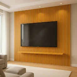 Painel Ripado MDF 275CMX240CM Trento Marrom Cedro
