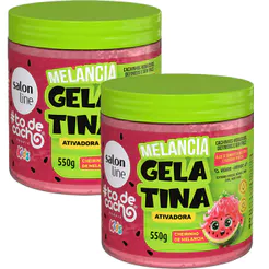 Kit Gelatina Salon Line Todecacho Melancia Kids 550g - 2 Unidades