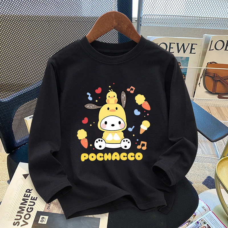 Desenhos animados dos desenhos animados Anime bonito crianças de manga comprida camiseta outono inverno 2026 novo estilo