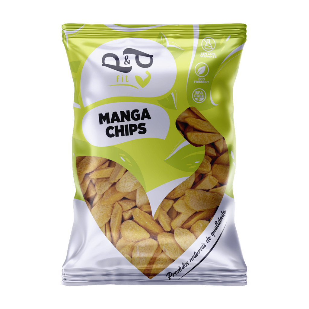Manga Liofilizada Crocante sem açúcar P&P FIT - Chips fruta liofilizada