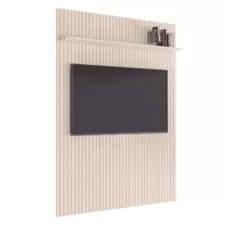 Painel para TV Até 70 Polegadas 1,80x2,40m Ripado com Prateleira Arbo Off White EDN