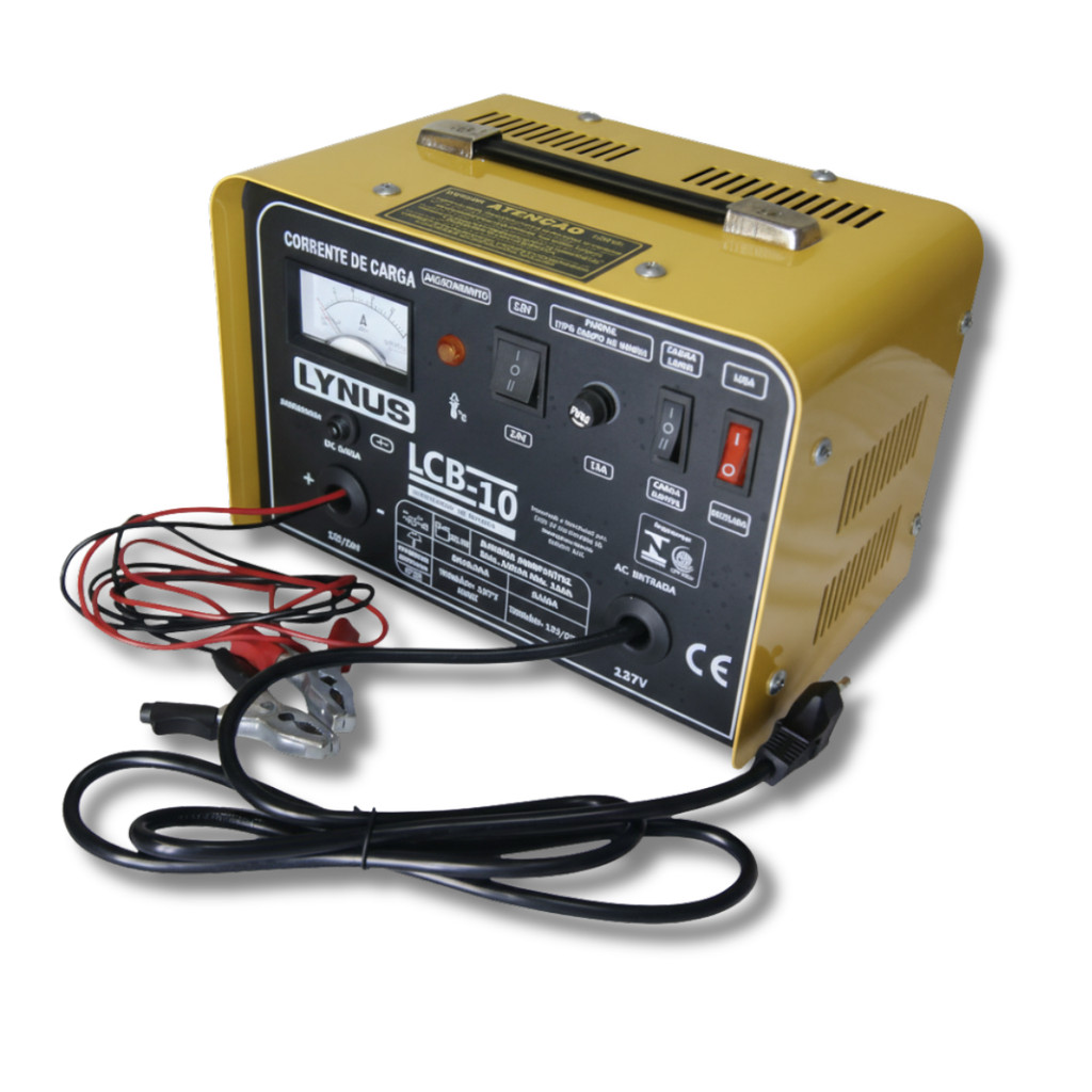 Carregador de Bateria Portátil Compacto Lynus LCB-10 127V