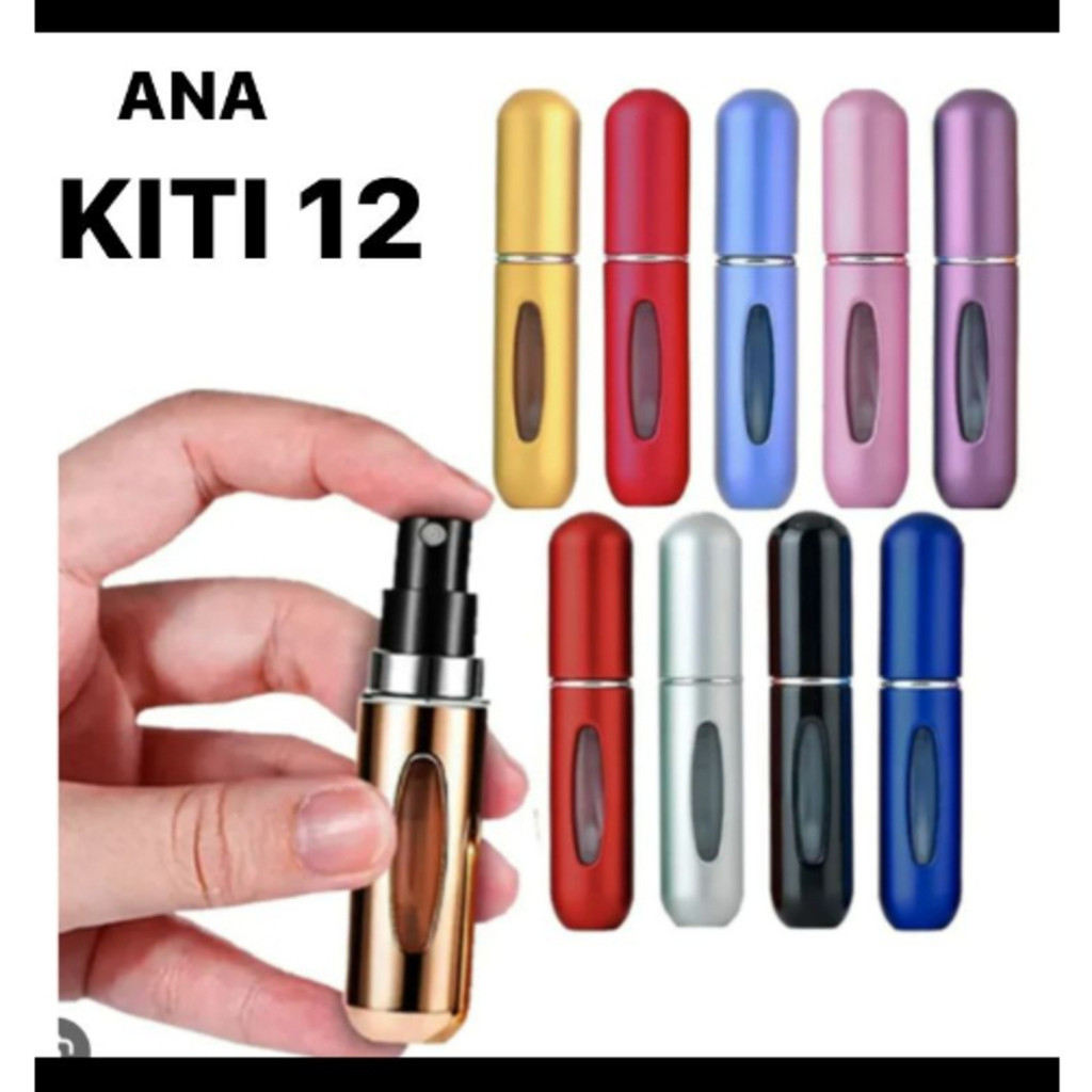 KIT 12 Pcs Porta Perfume Recarregavel Portatil Spray 5ml