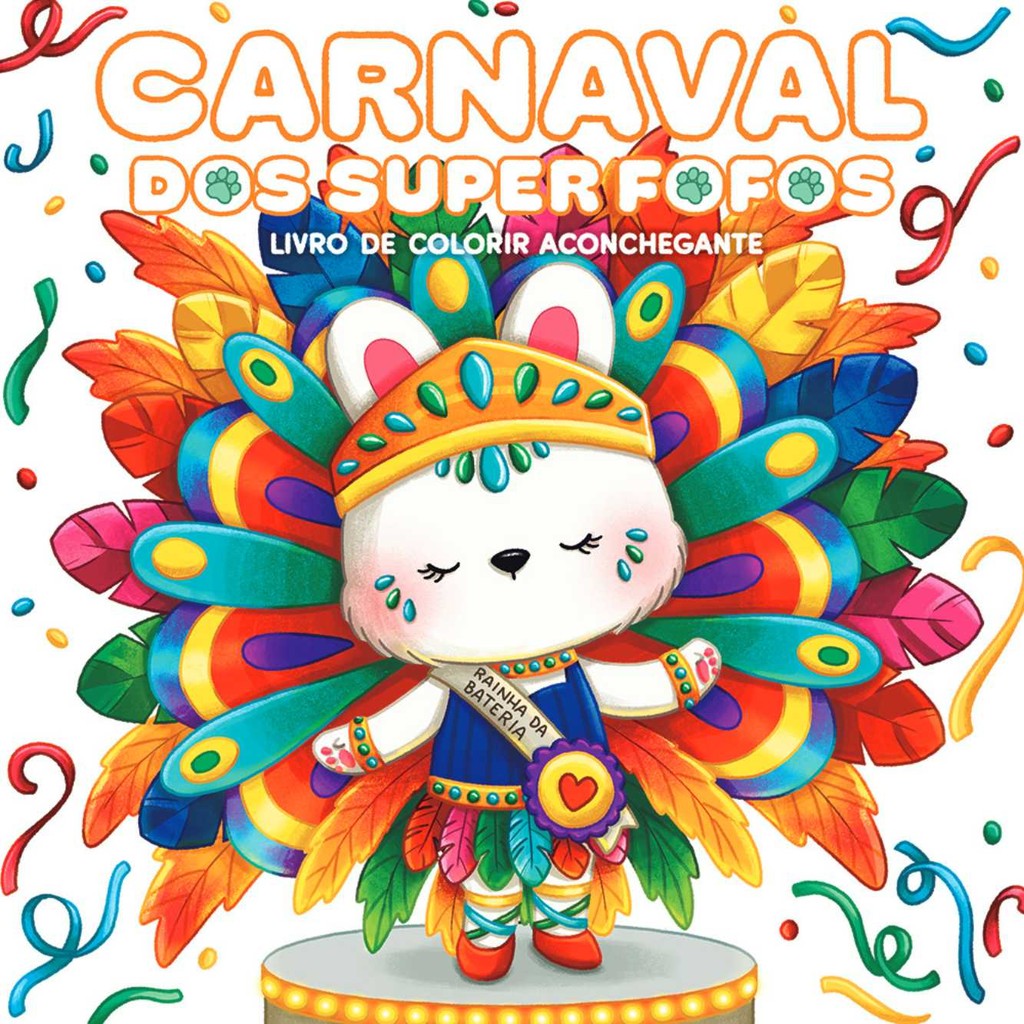 Livro SUPER FOFOS no Carnaval: Livro de colorir adulto CUTE & COMFY – Sucesso do TikTok - Livros Sorocaba