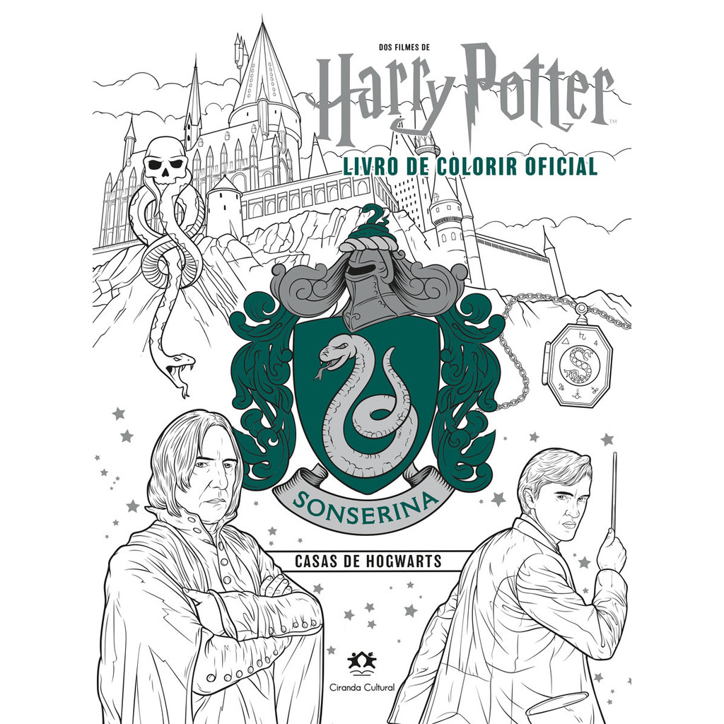 Livro Harry Potter Casas de Hogwarts - Sonserina - Novo DFP