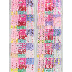 ANA 1108 Laços Infantil pequenos de bico de pato com desenhos de silicone para Cabelo Infantil 5.5cm
