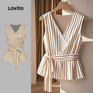 Lovito Top de Lãço Elegante para Primavera/verão para mulheres L150ED116 em Oferta na Shopee