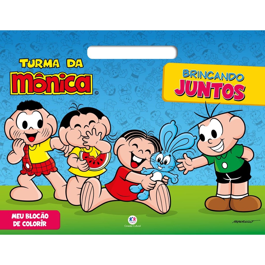 Turma da Mônica - Brincando juntos | Blocão de Colorir em Oferta na Shopee