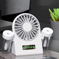 Ventilador Portátil Recarregável Silencioso 4 Velocidades Umidificador MaxMay