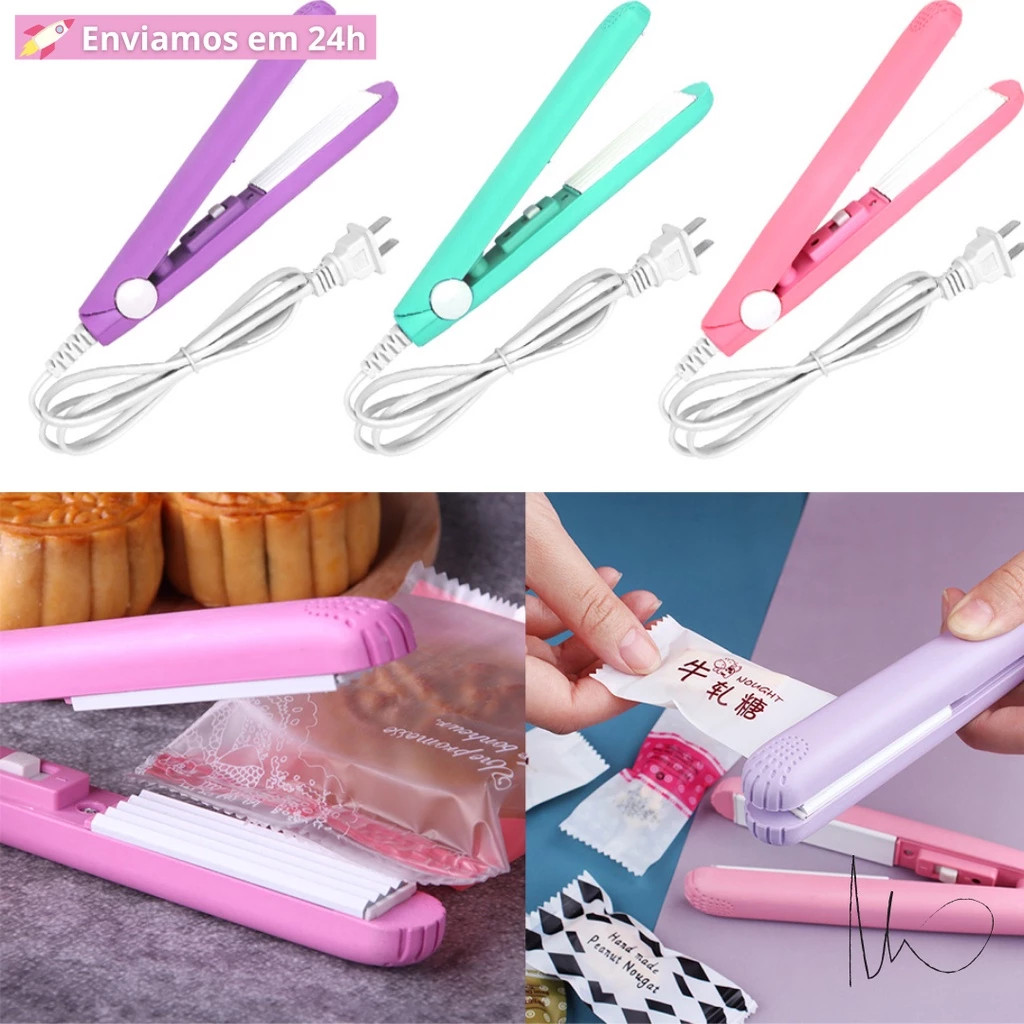 Mini Seladora de Plástico para Geladinho Artesanatos Embalagens de Plástico para Conservar Alimentos Portátil em Oferta na Shopee