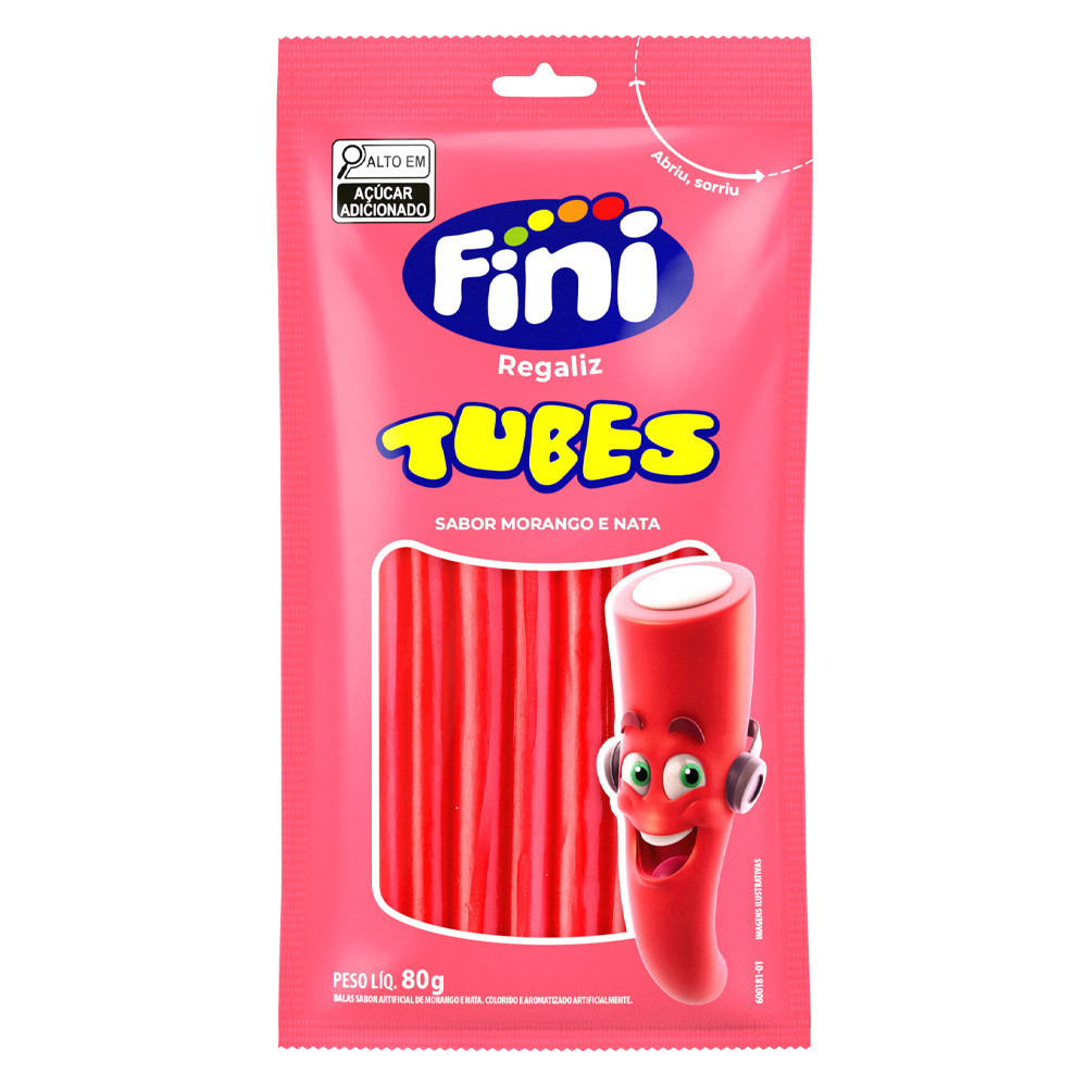 Tubes Morango Fini 80g